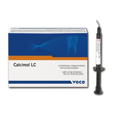 Voco Calcimol LC Radiopaque Light Cure Calcium Hydroxide Paste 2 x 2.5gm Syr