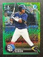 2016 Bowman Chrome Prospects Green Shimmer Refractor Ruddy Giron #20 71/99