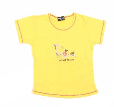 Airbourn Jungen gelb Tier Baumwollmischung T-Shirt Größe 10 Jahre