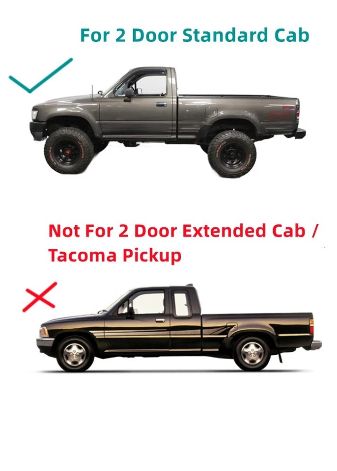 Sliding Back Window Glass Slider For 1984-1995 Toyota Pickup 2 Door Standard Cab Foto 4 de 4