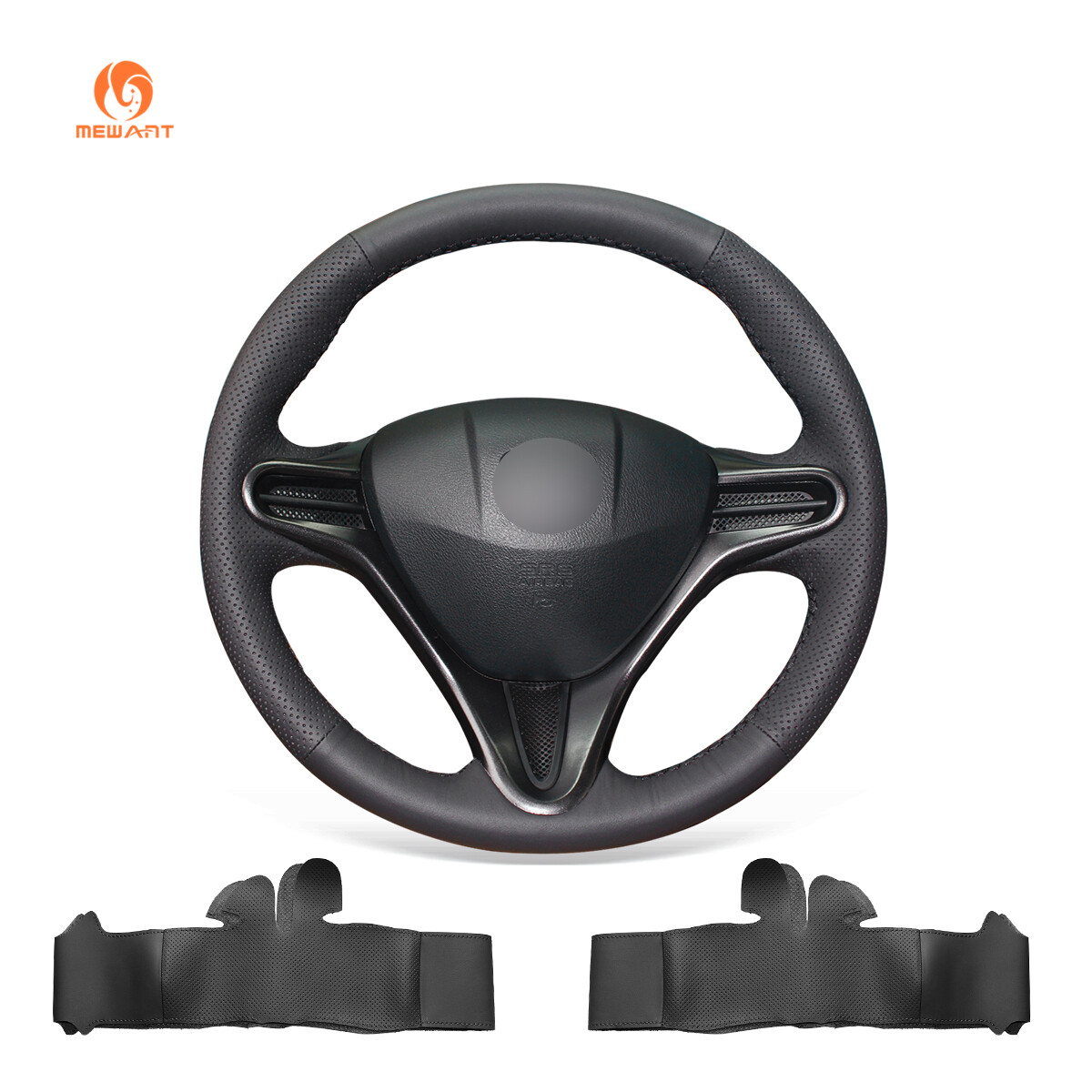 PU Leather Car Steering Wheel Cover for Honda Civic 8 Civic Type R (3-Spoke)