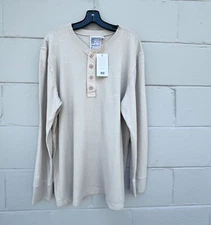 NWT Jungmaven Hemp Mountain Henley Long Sleeved Shirt Canvas Size 2X