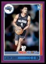 2021-22 Hoops Purple Jalen Suggs Rookie Auto Orlando Magic #210