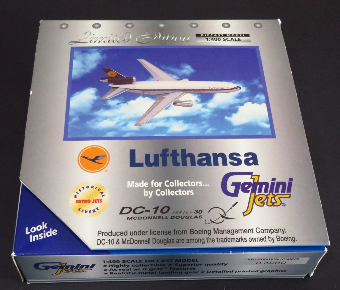 Gemini Jets Lufthansa DC10-30. D-ADHO. 1:400 Scale. VERY
