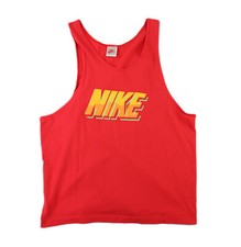 VTG VGUC 80s 90s Nike USA Adult L Sleeveless Tank Top Shirt Red
