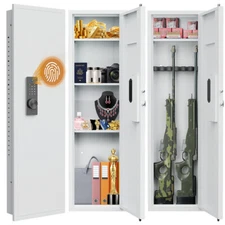 Biometric/Digital Wall Gun Safe,Hidden Wall Safes Between the Studs for Home
