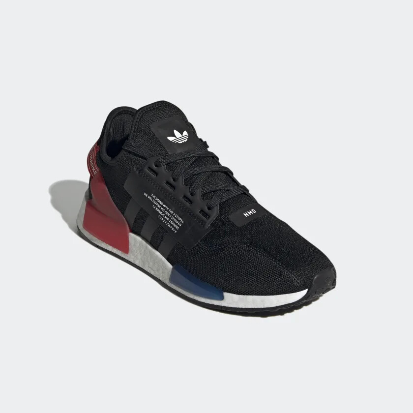 Adidas US 13 Mens Black White Red Blue Retro Rare Lifestyle NMD R1 V2 GY6162 NIB thumbnail 16