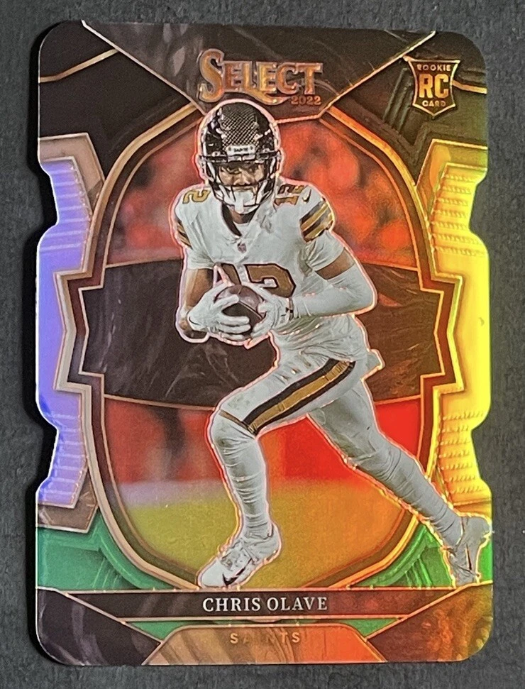 2022 Panini Select Chris Olave Rookie Die Cut Black & Green Prizm RC #30 Saints