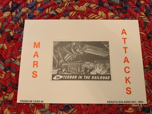 MARS ATTACKS Premium Cards 7 X 5 In. 4 cards total + 4 Matching Cards - Picture 4 of 10