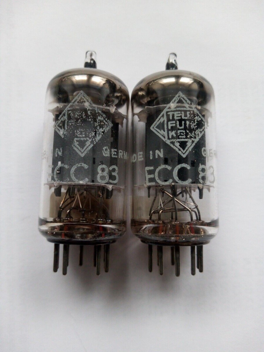Balanced Pair ECC83 / 12AX7 Telefunken Smooth Plate, Diamond