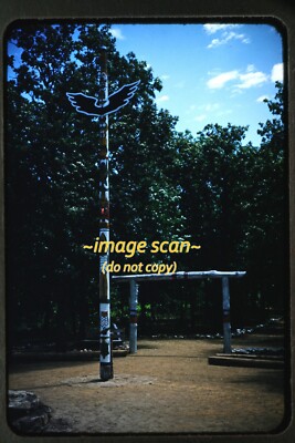 Totem Pole at a BSA Scout Camp in early 1950s, Kodachrome Slide aa 23-29a