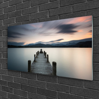 Tableau Photo Sur Toile 100x50 Cm - Thème Architecture Mer Pont - Style Moderne