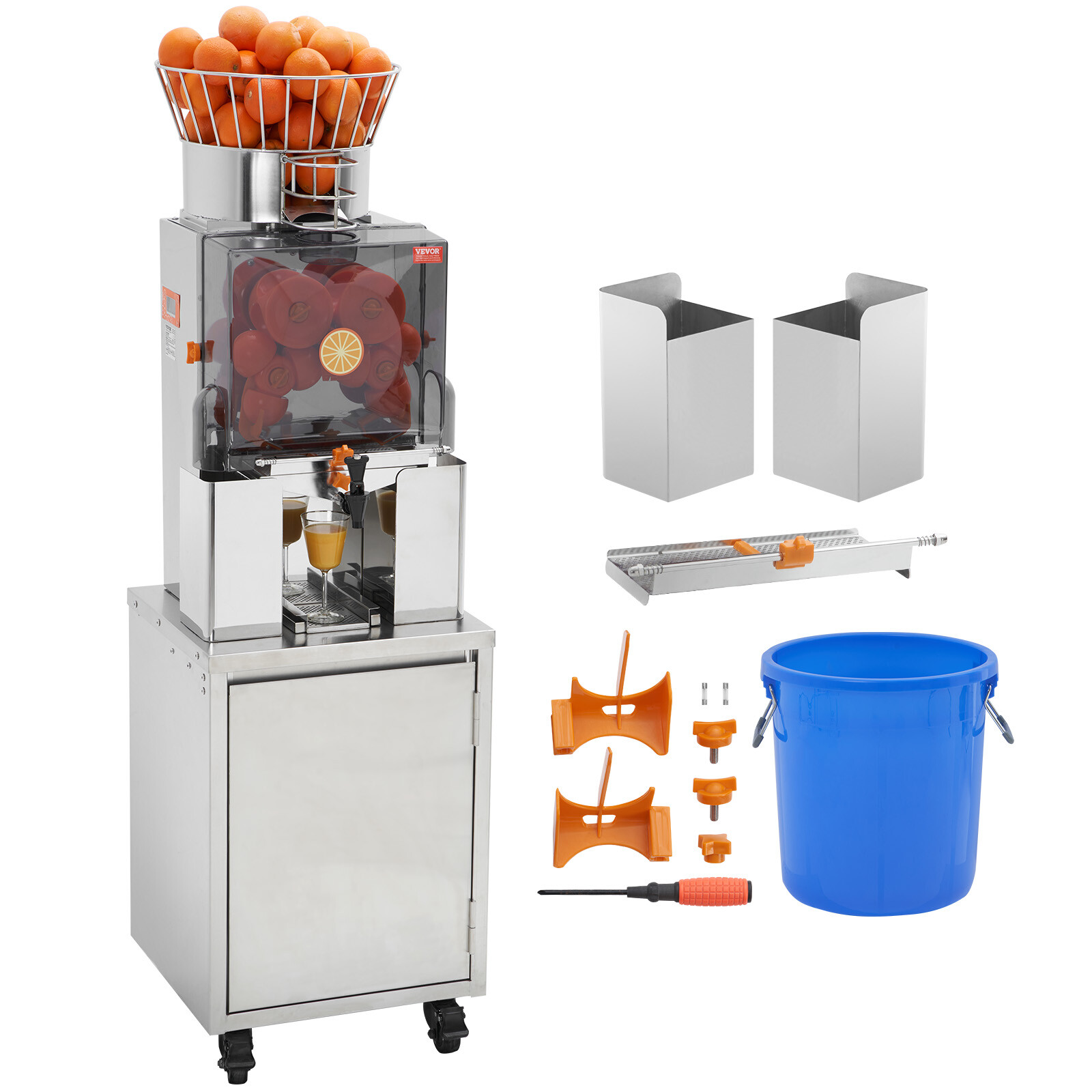 VEVOR Spremiagrumi Verticale Estrattore d'Arancia Alimentazione Automatica 120W