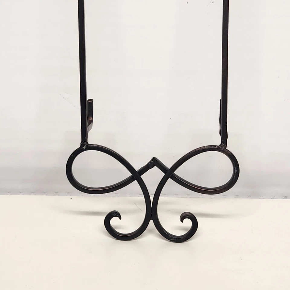 Black Steel Plate Rack Wall Mount Kitchen Vertical Holds 2 Plates 29" Tall NWT - Image 4 of 4