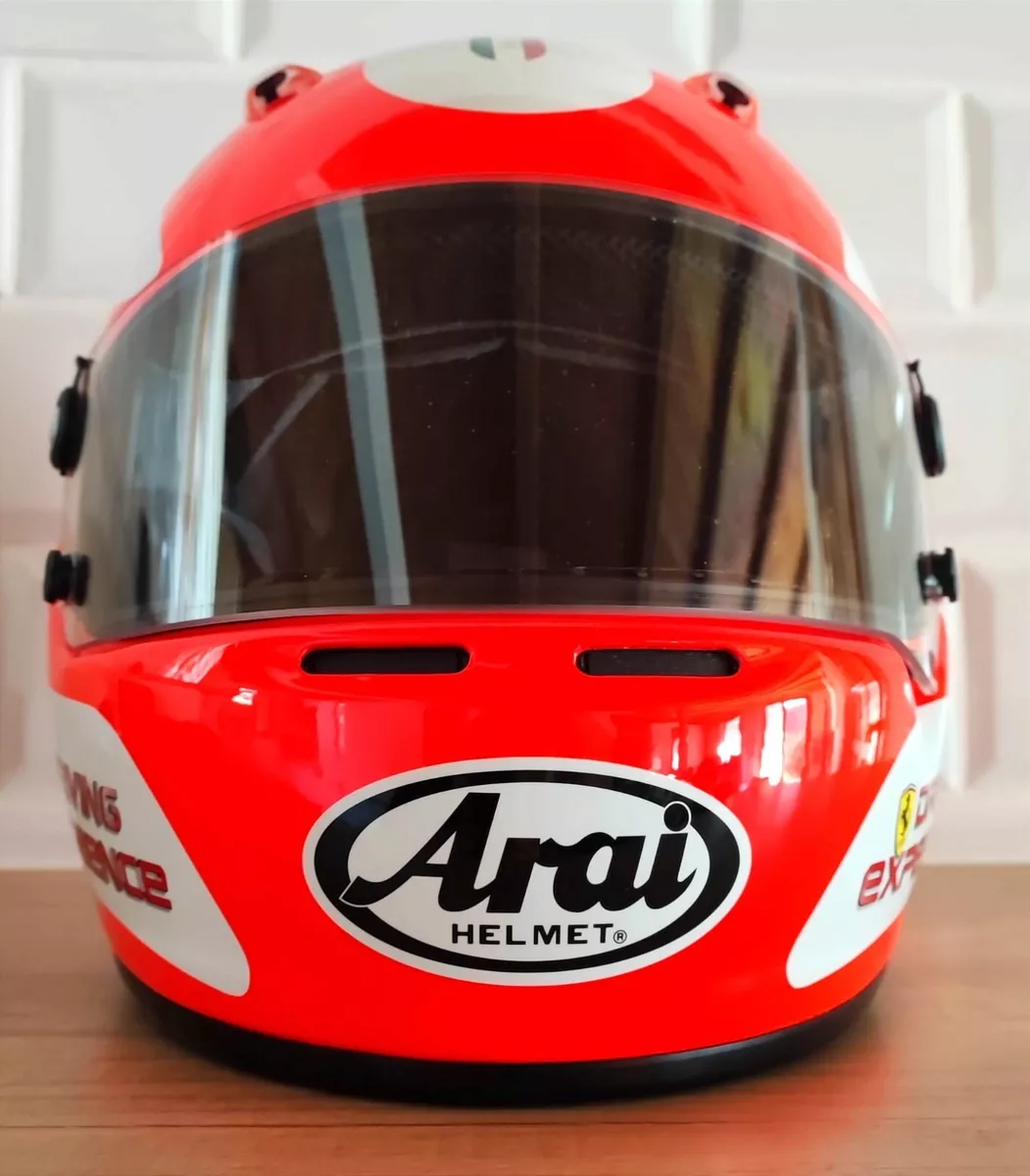 F1 SCUDERIA FERRARI DRIVING EXPERIENCE 1:1 ARAI GP-5X HELMET WITH BAG NEW