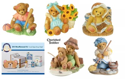 CHERISHED TEDDIES by ENESCO, HAND PAINTED STONE RESIN TEDDY BEAR FIGURINE, NIB