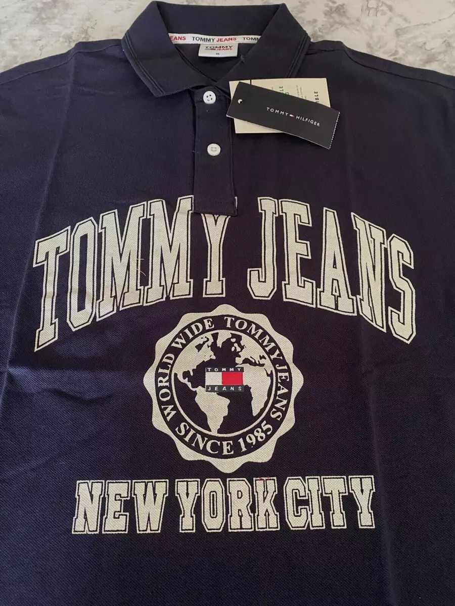 MIX ANY 2 READ -NWT-Tommy Hilfiger College Logo Tommy Jeans Blue Polo  T-Shirt-