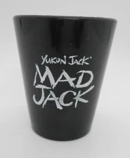 Yukon Jack Mad Jack Souvenir Black Logo Plastic Collectible Shotglass