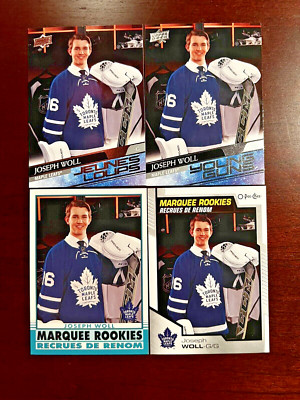 JOSEPH WOLL 2020-21 YOUNG GUNS (2X) FRENCH & ENGLISH ROOKIES #208 + (2) OPC RCs