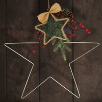 Weihnachts-HäNger Stern Aus Metall - Adventsdekoration - 45 Cm