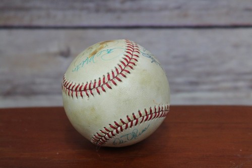 Baseball AL vintage anni 80 firmato Milwaukee Brewers Paul Molitor Jim Gantner - Foto 6 di 6