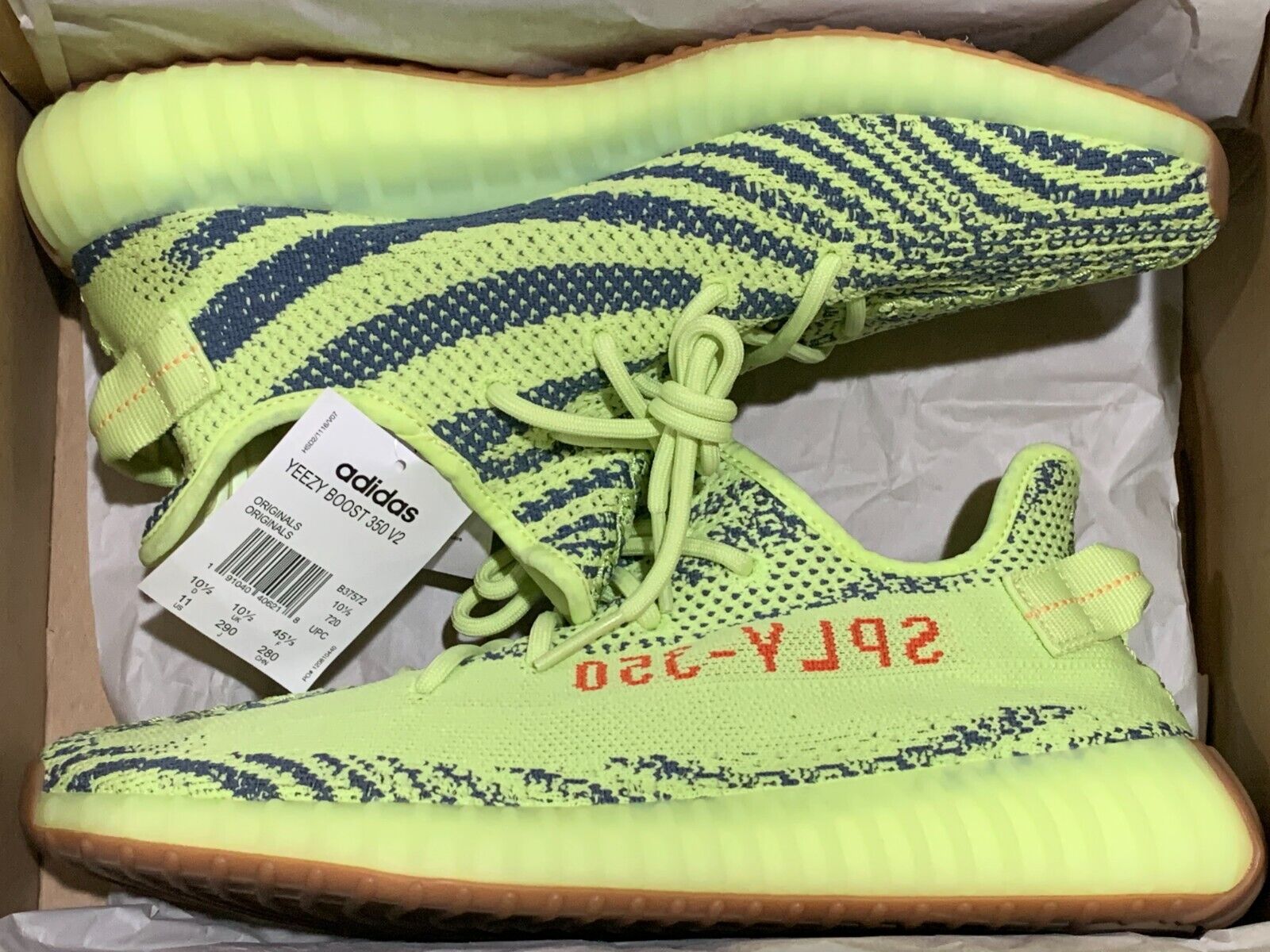 Size 11 - adidas Yeezy Boost 350 V2 Low Semi Frozen Yellow