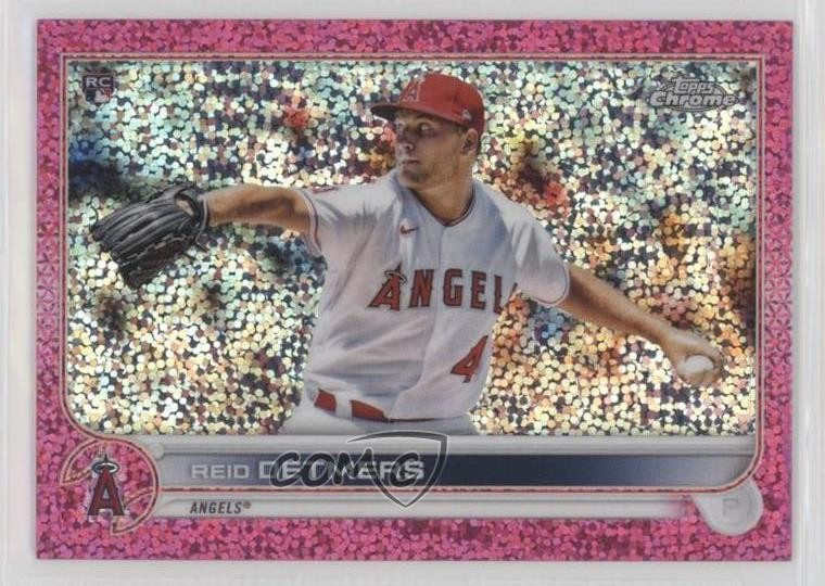2022 Topps Chrome Magenta Speckle Refractor 17/350 Reid Detmers #79 1gk6