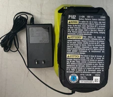 Ryobi One+ 18v Lithium Ion 2.0ah Battery and Charger P102 PCG002 - Free Shipping