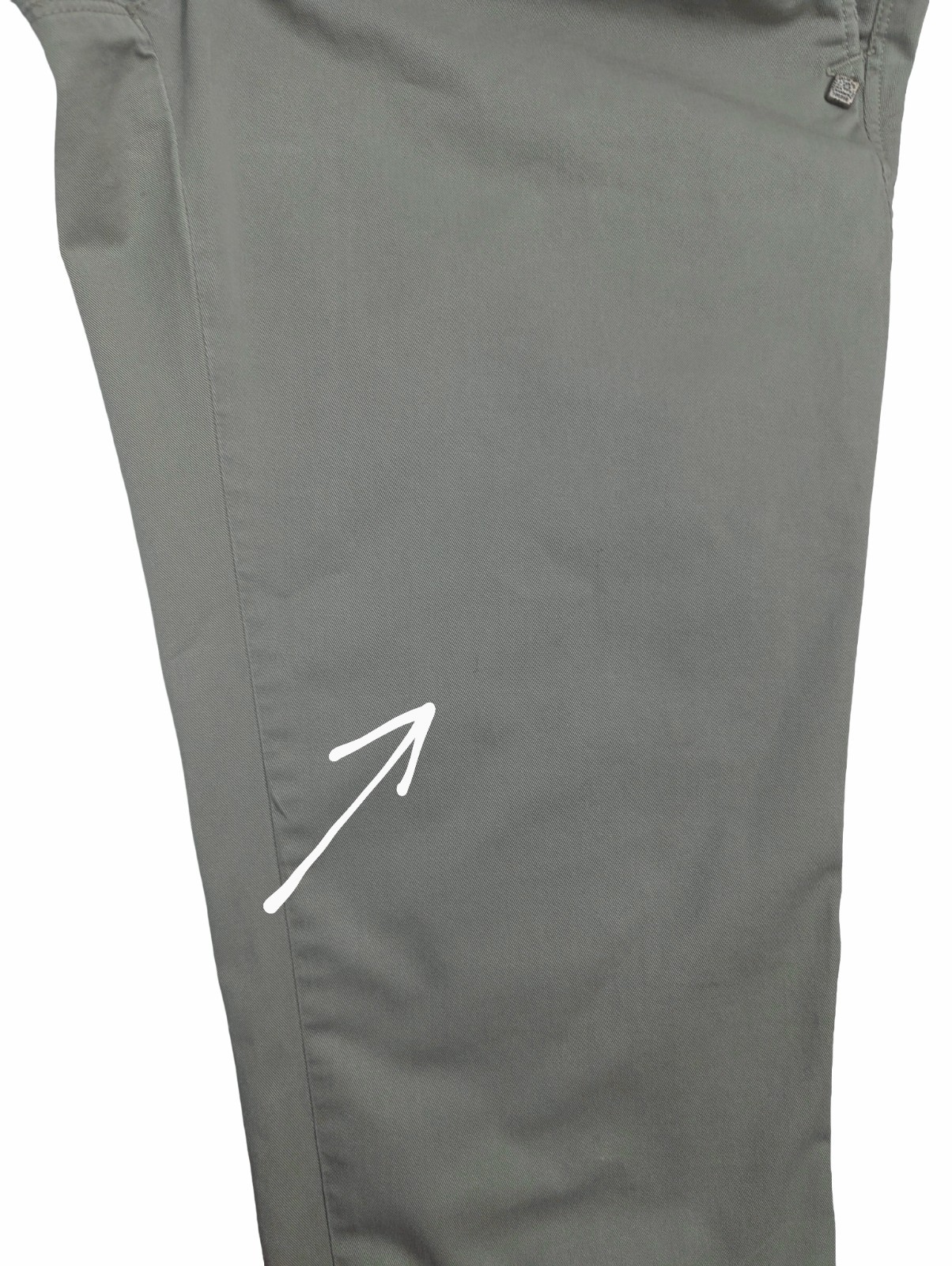 Mason's Men's 32X33 EU48 Khaki/Sage Chino Cotton Stretch Slim Pants Barely Used