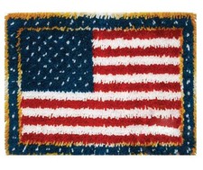 Latch Hook Kits DIY Crochet Yarn Kits,American Flag Carpet Embroidery Hook Ru...