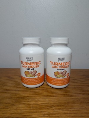  2 Pack Wellness Garden Turmeric w/ Ginger 90 Capsules Inflammatory & Digestion