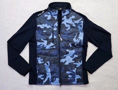 RLX Golf Ralph Lauren Men's Size Medium Hybrid Wool Camo Jacket Blue New NWT 