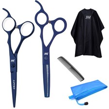 JW Professional Shears and Thinner CRX Series Combo, Cape, Comb  Case - Barb...
