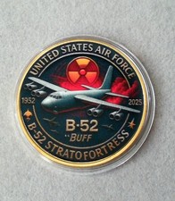 Medaille Boing B-52 Stratofortress USA Air Force Flugzeug Bomber BUFF Gold M&uuml;nze