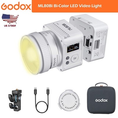 Godox ML80Bi Bi-Color LED Video Light 2800K-6500K Continuous Lighting 