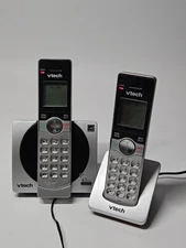 VTech CS6919-2 DECT 6.0 2-Handset Cordless Phone Set Tested Working 