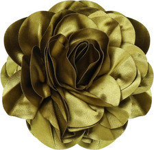 Big Flower Dainty Satin Fabric Rose Flower Brooches Large Rose Flowers Satin Lap