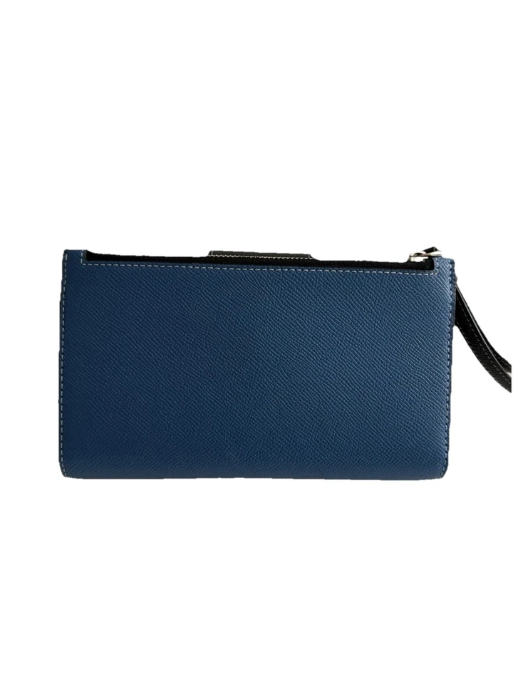 Funda de teléfono Coach Tech muñeca/cartera bloque de color azul cuero granulado usado en excelente estado Foto 2 de 4
