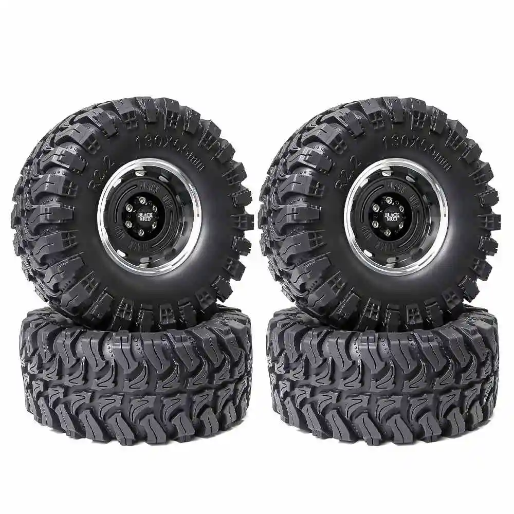 Ljf Remote Control Car Tire Upgrade Accessories 1:8 Climbing Car 2.2-Inch Black