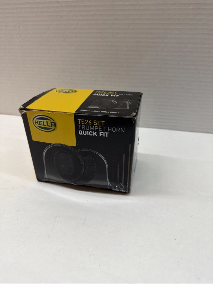 Kit de bocina Hella 012010901 Bx trompeta negra 12 V para Toyota Foto 2 de 2