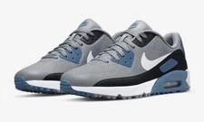 New Nike Air Max 90 G Golf Shoes Gray/Blue Spikeless CU9978-004 Men’s 4