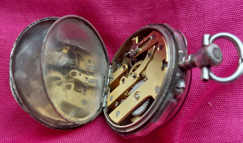 Antique Silver/Gold Pocket Watch [30mm] 1900's - French Lady Model ...