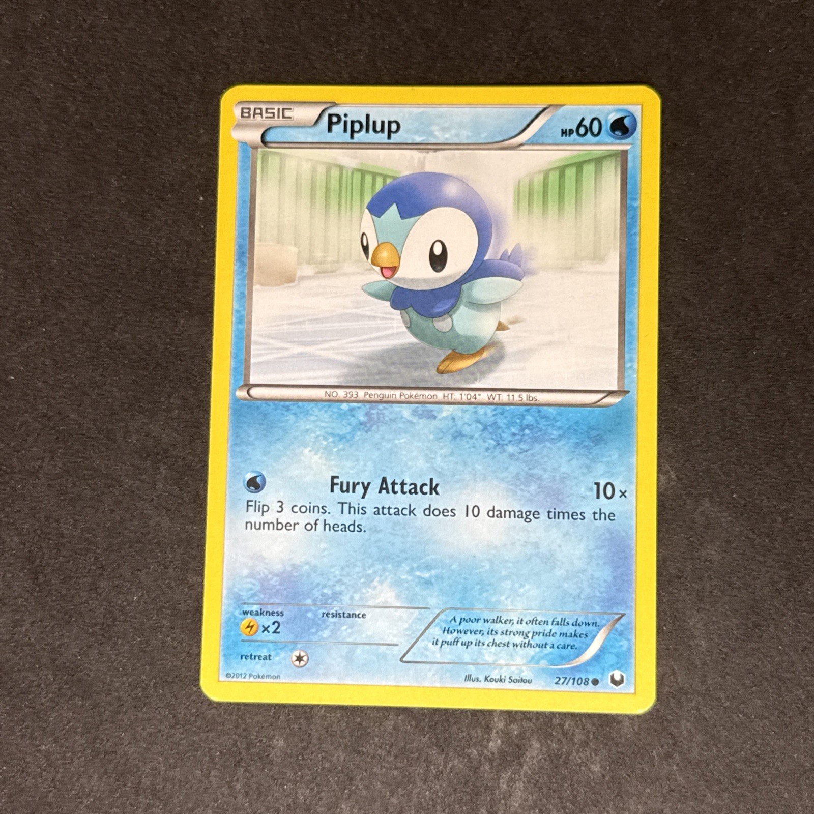 NM Piplup 27/108 Dark Explorers Regular