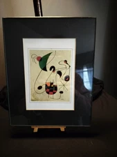Joan Miro Abstract Art Print Framed Vintage Modernist Surrealism Wall Decor