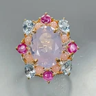 Unique Ring Natural Lavender Quartz Ring 925 Sterling Silver Size 8 /R474489