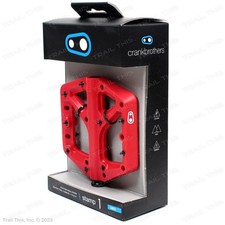 Crank Brothers Stamp 1 Platform MTB Mountain Bike Pedals Large Red