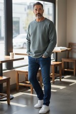 Member's Mark French Terry Crew Sweatshirt Pre-owned Size L Moss Green