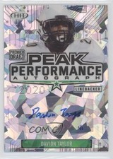 2020 Sage Hit Peak Performance Auto Ice 1/1 Davion Taylor #PKA-DT Auto 2b2