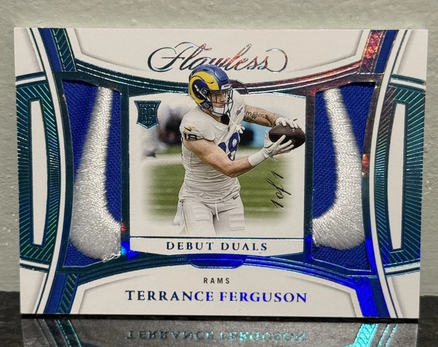 Terrance Ferguson 2025 Flawless Rookie Debut Duals RC Nike Patch Platinum 1/1