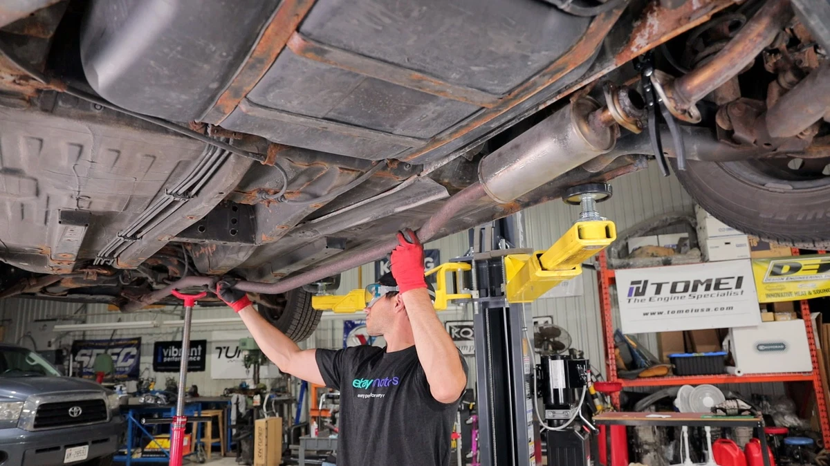 Replacing the exhaust system is a common repair on a 16-year-old Civic.